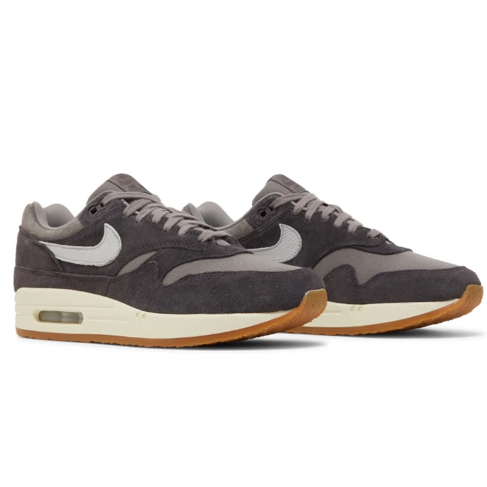 Nike Air Max 1 Prm Crepe Sneaker in Soft Grey, Neutral Gray, & Thunder Grey 7.5